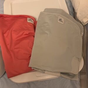 Ollie Coral Swaddle Blanket two pack